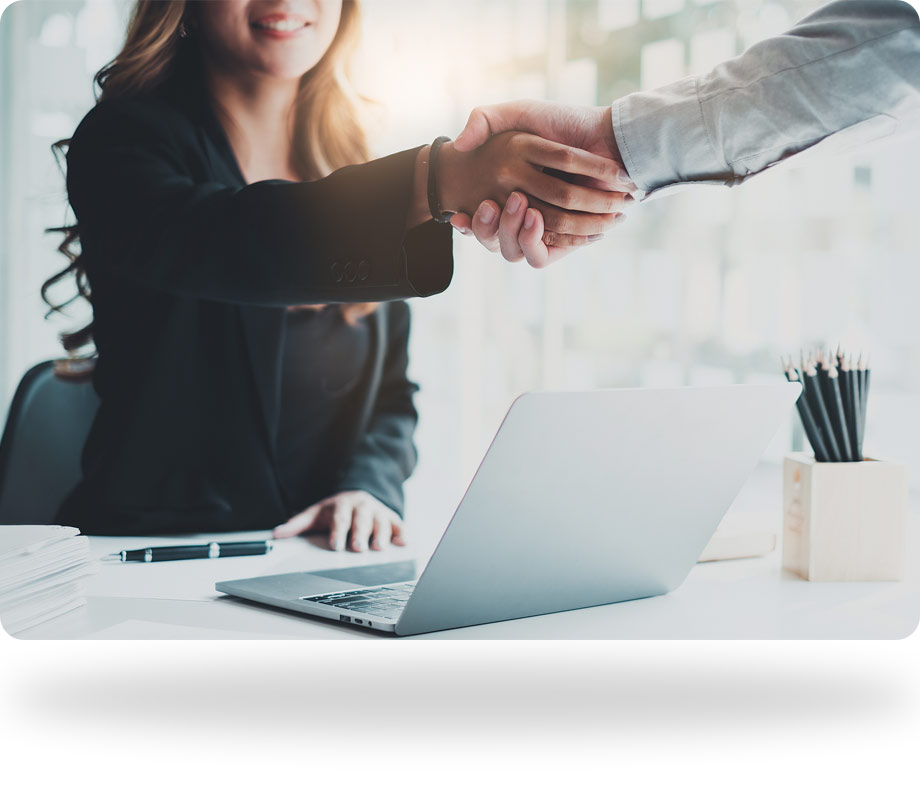 Financial Advisor shaking hands